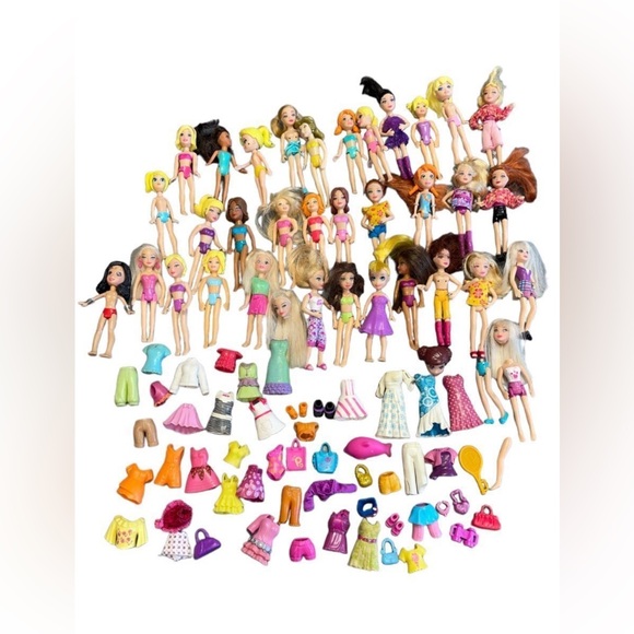 Polly Pocket Dolls & Accessories Bundle